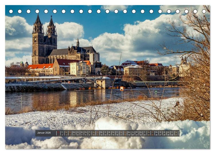 Produktbild: Magdeburg entdecken (Tischkalender 2026 DIN A5 quer), CALVENDO Monatskalender