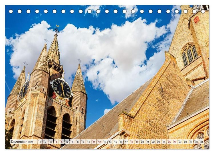 Produktbild: Ein Blick auf Delft (Tischkalender 2027 DIN A5 quer), CALVENDO Monatskalender