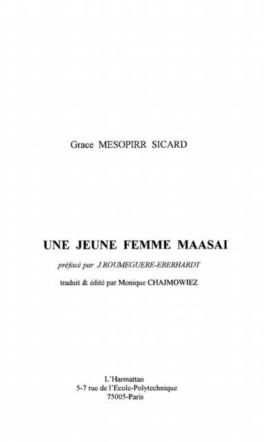 Produktbild: Une jeune femme maasai