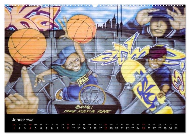 Produktbild: Graffiti - Kunst aus der Dose (Wandkalender 2026 DIN A2 quer), CALVENDO Monatskalender