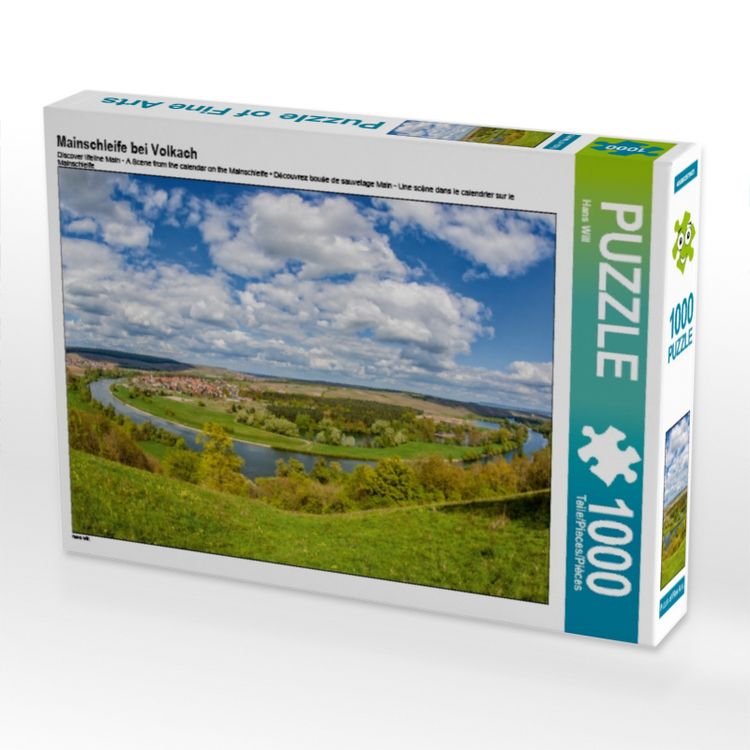 Produktbild: CALVENDO Puzzle Mainschleife bei Volkach 1000 Teile Puzzle quer | 1000 Teile Lege-Gr&ouml;&szlig;e 64 &times; 48 cm Foto-Puzzle f&uuml;r gl&uuml;ckliche Stunden