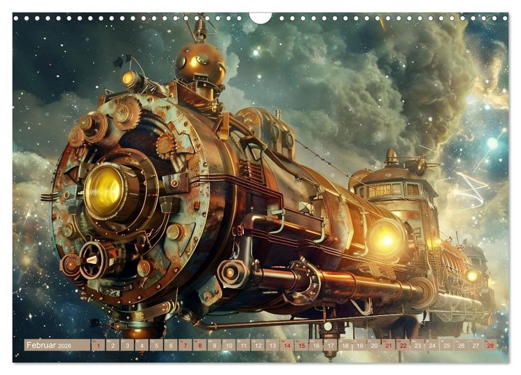 Produktbild: Steampunk im Weltall (Wandkalender 2026 DIN A3 quer), CALVENDO Monatskalender