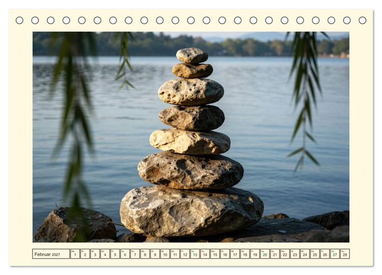 Produktbild: Gestaltete Stille - Wo die Natur zur Skulptur wird (Tischkalender 2027 DIN A5 quer), CALVENDO Monatskalender