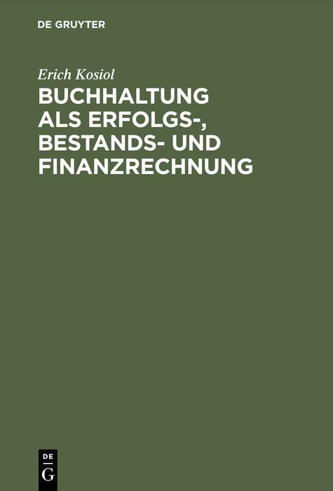 Produktbild: Buchhaltung als Erfolgs-, Bestands- und Finanzrechnung