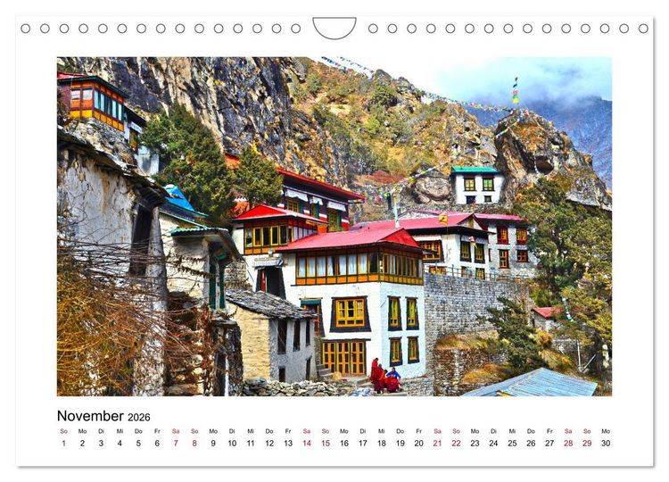 Produktbild: Nepal - Wanderparadies zwischen Annapurna & Everest (Wandkalender 2026 DIN A4 quer), CALVENDO Monatskalender