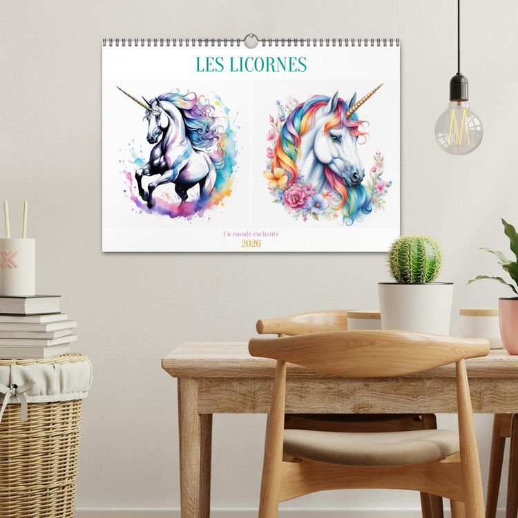 Produktbild: Les licornes (Calendrier mural 2026 DIN A3 vertical), CALVENDO calendrier mensuel