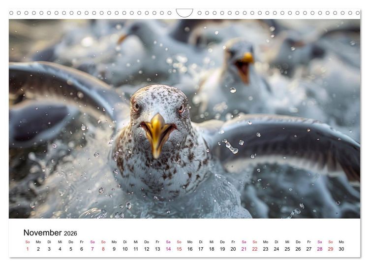 Produktbild: Maritim pur - M&ouml;wen (Wandkalender 2026 DIN A3 quer), CALVENDO Monatskalender