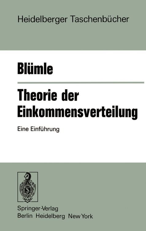 Produktbild: Theorie der Einkommensverteilung