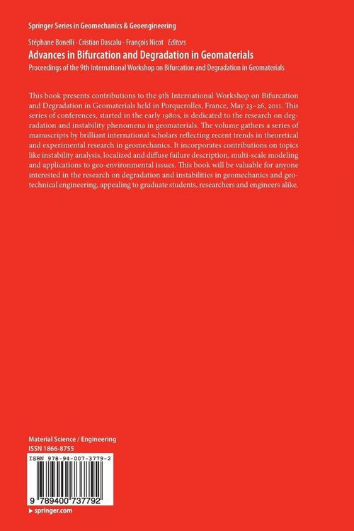 Produktbild: Advances in Bifurcation and Degradation in Geomaterials
