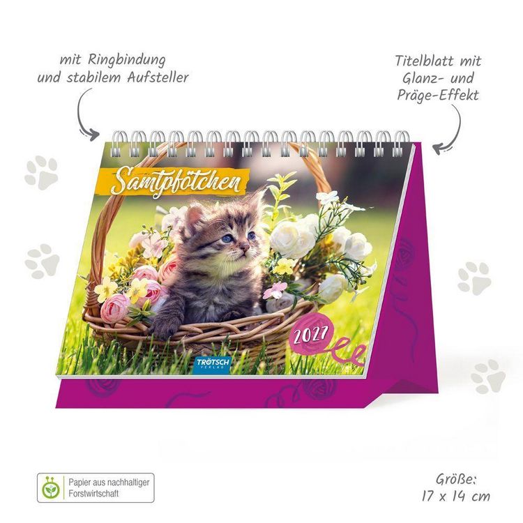 Produktbild: TR&Ouml;TSCH - Aufstellkalender Samtpf&ouml;tchen 2027
