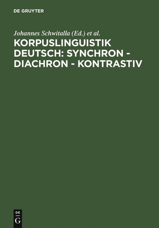 Produktbild: Korpuslinguistik deutsch: synchron - diachron - kontrastiv