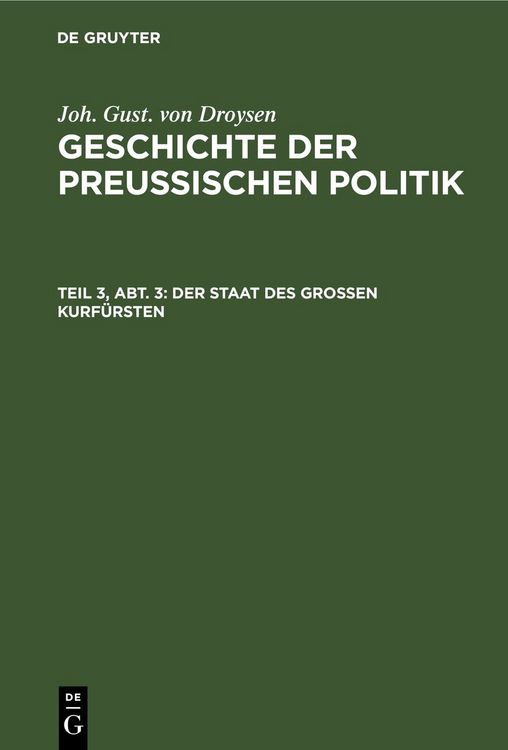 Produktbild: Der Staat des gro&szlig;en Kurf&uuml;rsten