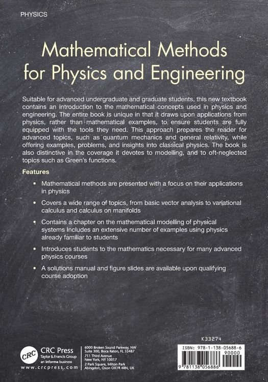 Produktbild: Mathematical Methods for Physics and Engineering