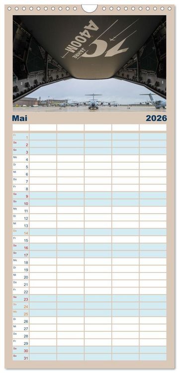 Produktbild: Familienplaner 2026 - A400M LTG 62 mit 5 Spalten (Wandkalender, 21 x 45 cm) CALVENDO