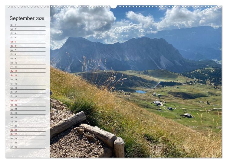 Produktbild: Alpenauszeit - Die Bergh&uuml;tten unserer Alpen (Wandkalender 2026 DIN A2 quer), CALVENDO Monatskalender