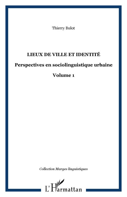 Produktbild: Lieux de ville et identit&eacute;