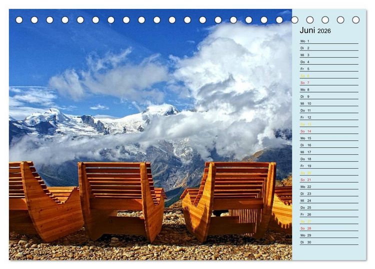 Produktbild: Gr&uuml;ezi . Landschaften in der Schweiz Planer (Tischkalender 2026 DIN A5 quer), CALVENDO Monatskalender