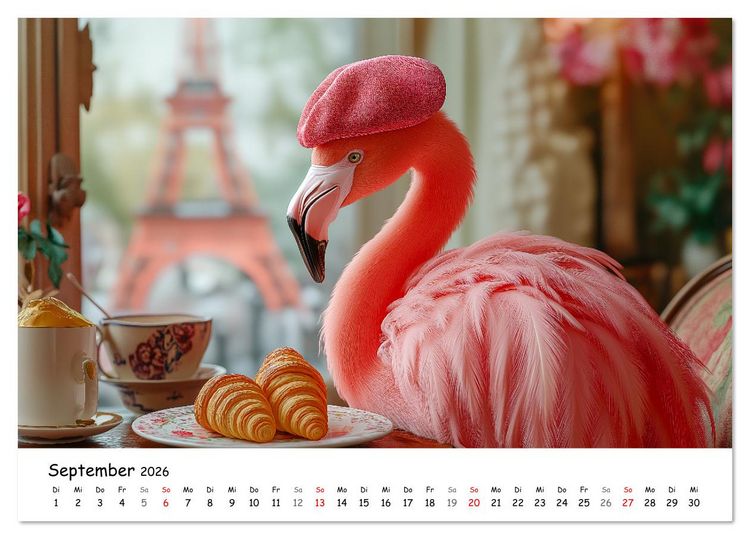 Produktbild: Lustige Tierreisen - Bunter Spa&szlig; f&uuml;r Kinder (Tischkalender 2026 DIN A5 quer), CALVENDO Monatskalender