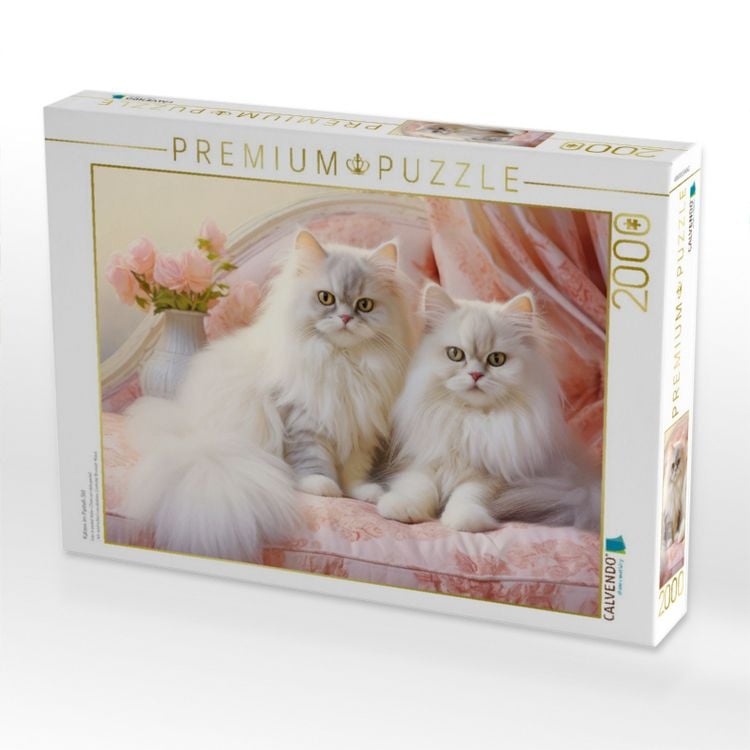 Produktbild: CALVENDO Puzzle Katzen im Pastell-Stil | 2000 Teile Lege-Gr&ouml;&szlig;e 90x67cm Foto-Puzzle f&uuml;r gl&uuml;ckliche Stunden