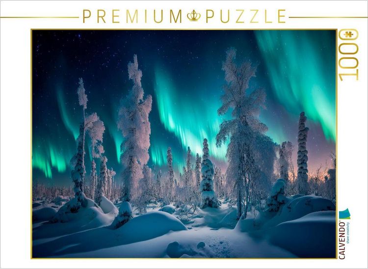Produktbild: CALVENDO Puzzle Aurora Borealis | 1000 Teile Lege-Gr&ouml;&szlig;e 64x48cm Foto-Puzzle f&uuml;r gl&uuml;ckliche Stunden