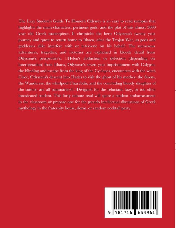 Produktbild: The Lazy Student's Guide To Homer's Odyssey