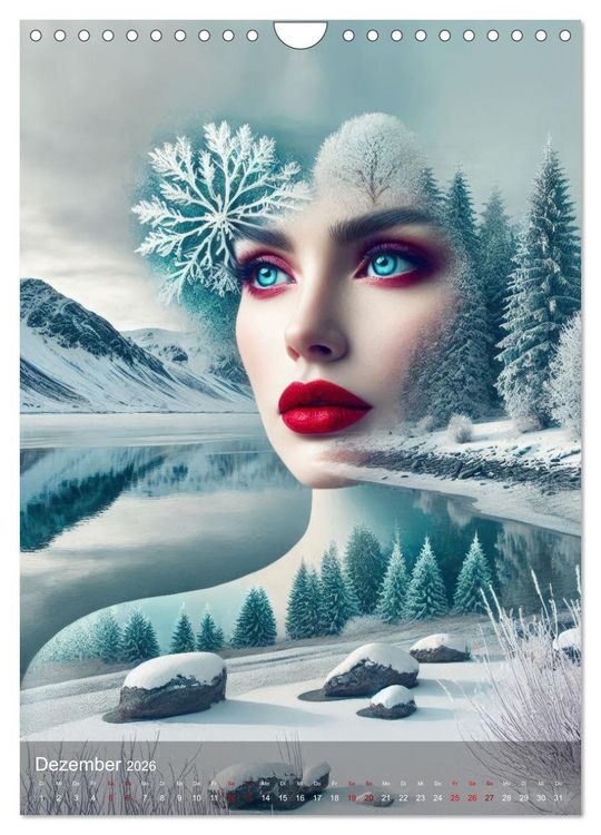 Produktbild: Feminine Facetten - Portraits in Doppelbelichtung (Wandkalender 2026 DIN A4 hoch), CALVENDO Monatskalender