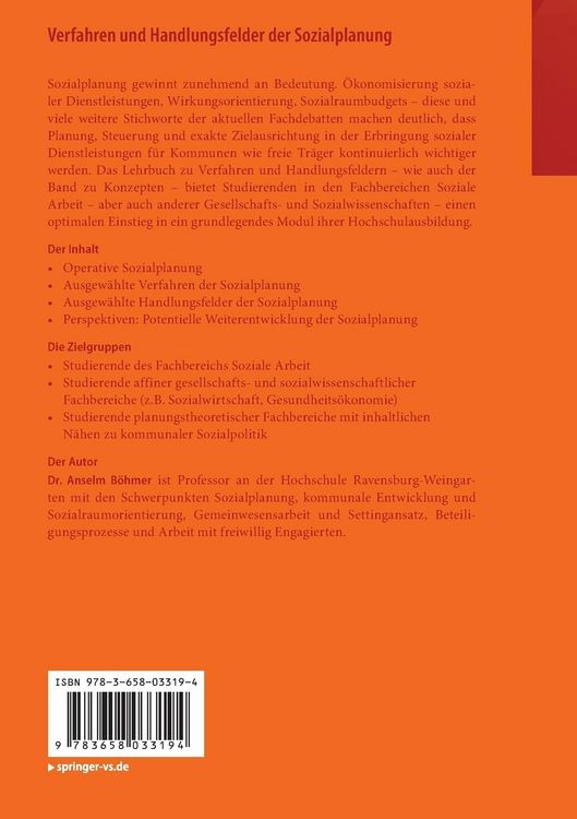 Produktbild: Verfahren und Handlungsfelder der Sozialplanung