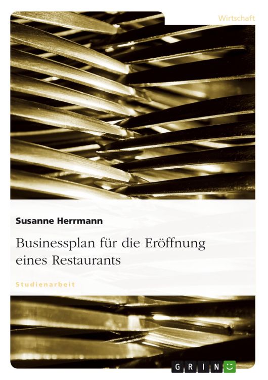 Produktbild: Businessplan f&uuml;r die Er&ouml;ffnung eines Restaurants