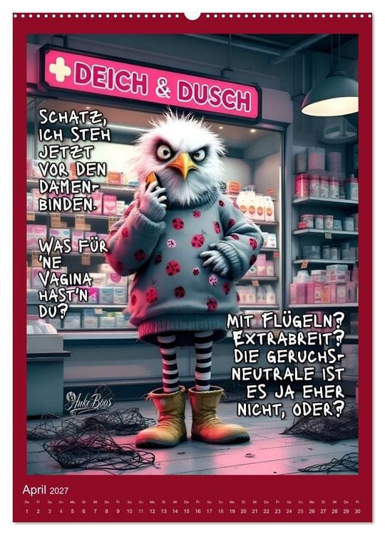 Produktbild: B&ouml;se M&ouml;wen - Moral ist ein Ger&uuml;cht (Wandkalender 2027 DIN A2 hoch), CALVENDO Monatskalender