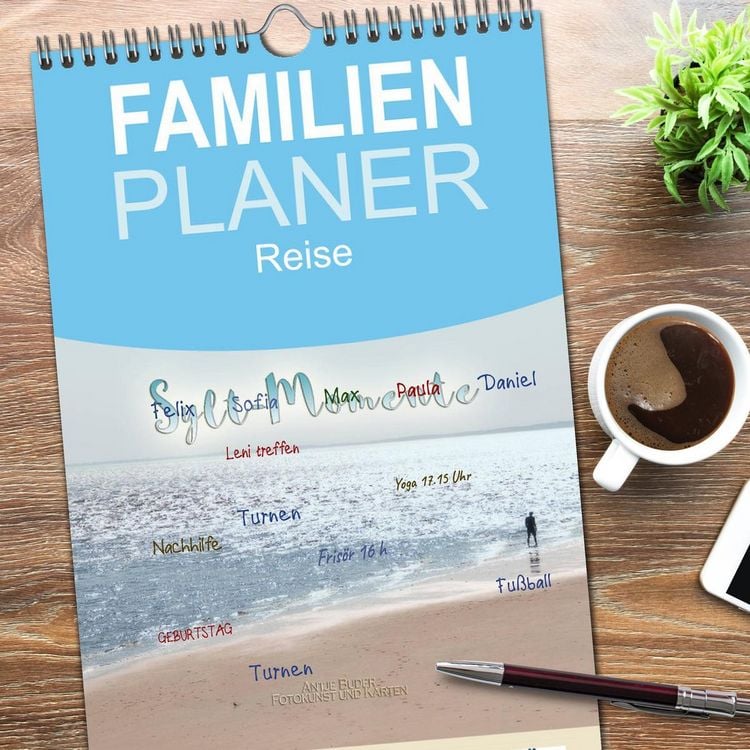 Produktbild: Familienplaner 2026 - Sylt-Momente mit 5 Spalten (Wandkalender, 21 x 45 cm) CALVENDO