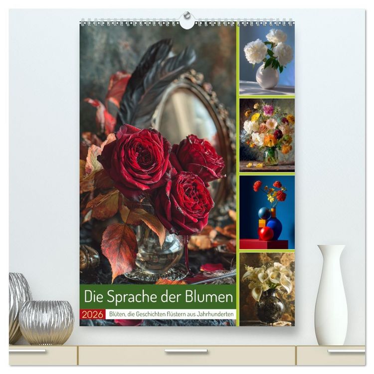 Produktbild: Die Sprache der Blumen (hochwertiger Premium Wandkalender 2026 DIN A2 hoch), Kunstdruck in Hochglanz