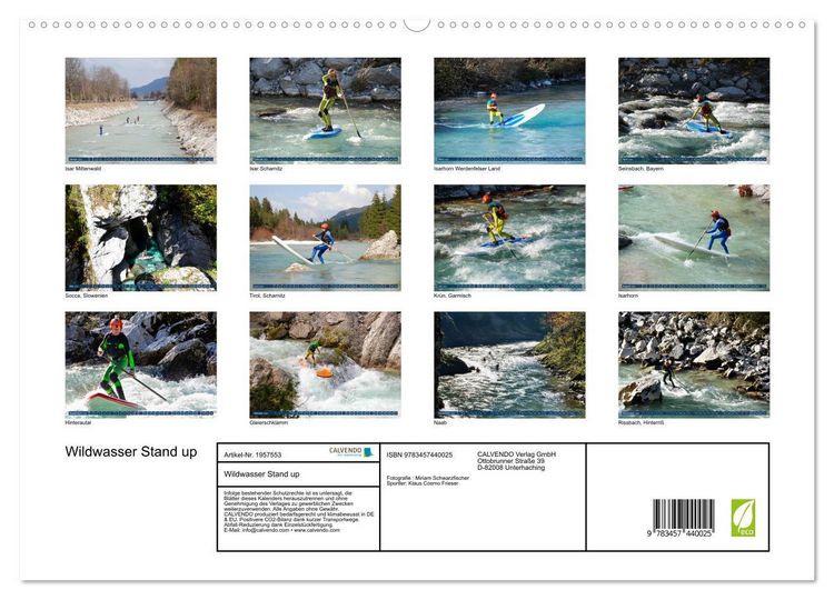 Produktbild: Wildwasser Stand up (hochwertiger Premium Wandkalender 2026 DIN A2 quer), Kunstdruck in Hochglanz