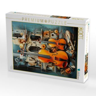 Produktbild: CALVENDO Puzzle Die Geige | 1000 Teile Lege-Gr&ouml;&szlig;e 64x48cm Foto-Puzzle f&uuml;r gl&uuml;ckliche Stunden