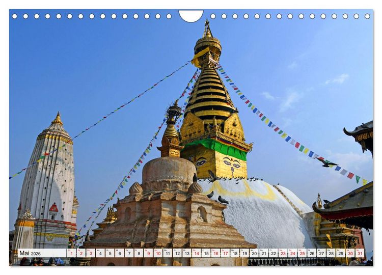 Produktbild: KATHMANDU, Nepals Hauptstadt (Wandkalender 2026 DIN A4 quer), CALVENDO Monatskalender