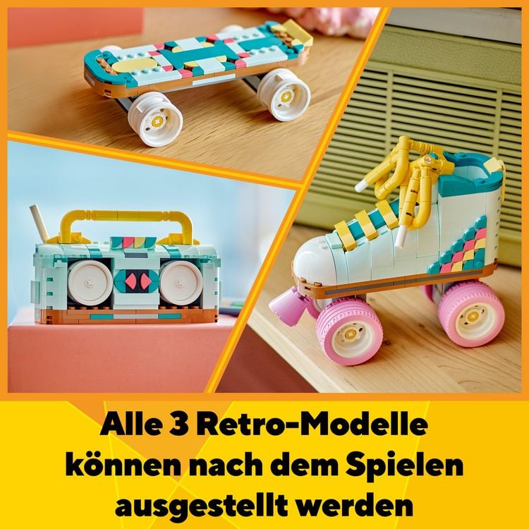 Produktbild: LEGO Creator 3in1 31148 Rollschuh, Spielzeug mit Skateboard und Boombox