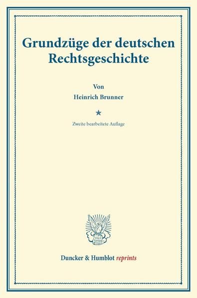 Produktbild: Grundz&uuml;ge der deutschen Rechtsgeschichte.