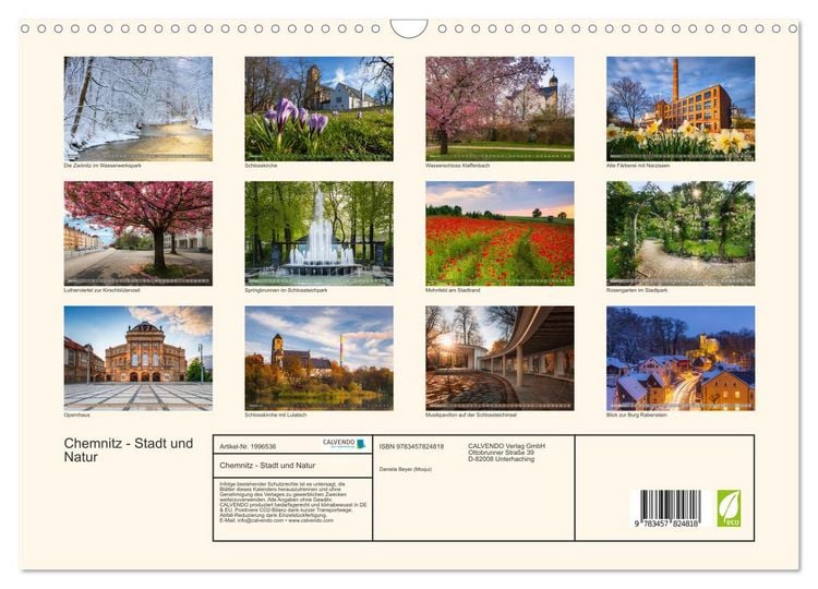 Produktbild: Chemnitz - Stadt und Natur (Wandkalender 2026 DIN A3 quer), CALVENDO Monatskalender