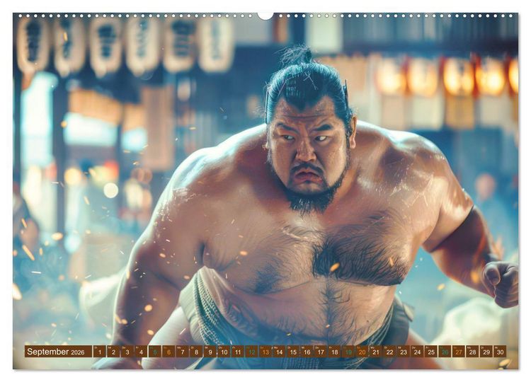 Produktbild: Sumo - Japans schwere Ringer (hochwertiger Premium Wandkalender 2026 DIN A2 quer), Kunstdruck in Hochglanz