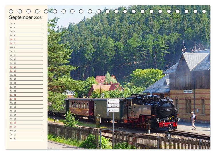 Produktbild: Vom Erzgebirge bis Neuseenland - Impressionen aus Sachsen (Tischkalender 2026 DIN A5 quer), CALVENDO Monatskalender