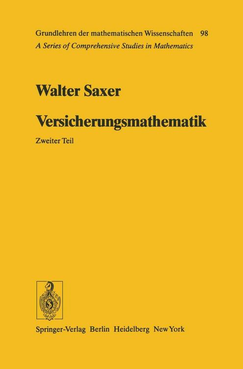 Produktbild: Versicherungsmathematik