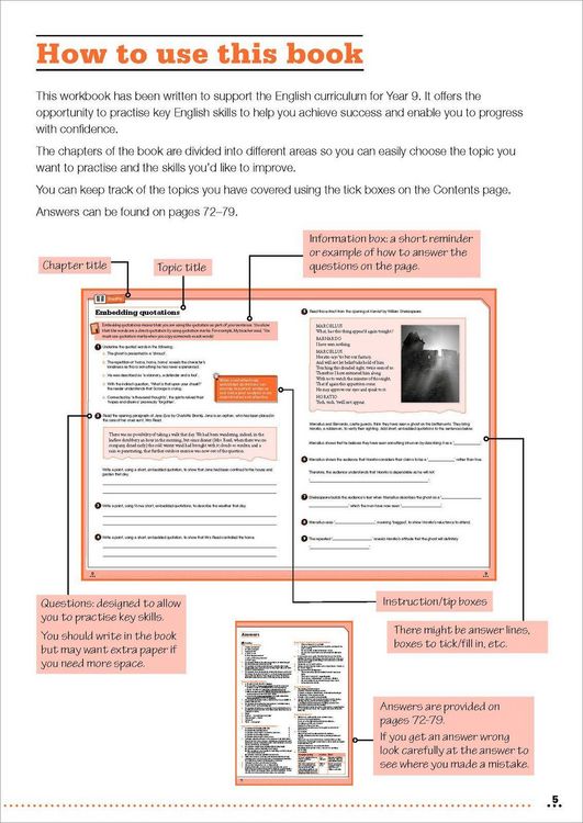 Produktbild: KS3 Year 9 English Targeted Practice Workbook