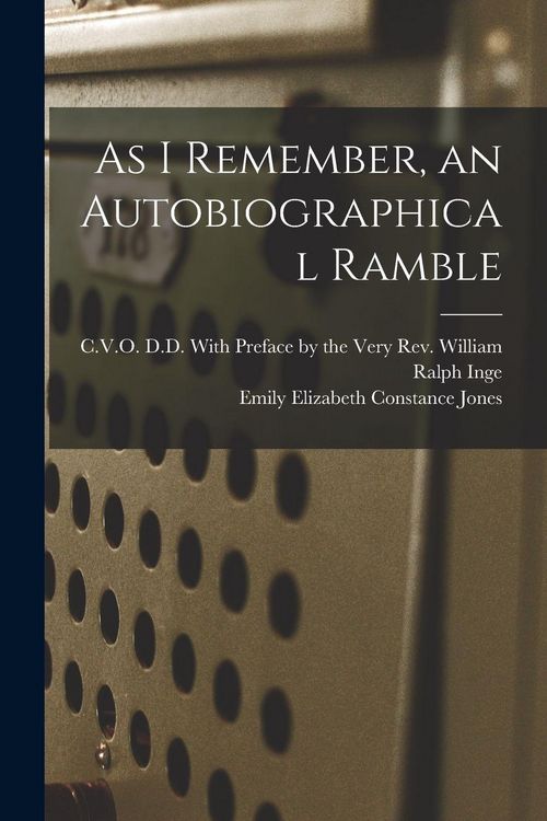 Produktbild: As I Remember, an Autobiographical Ramble