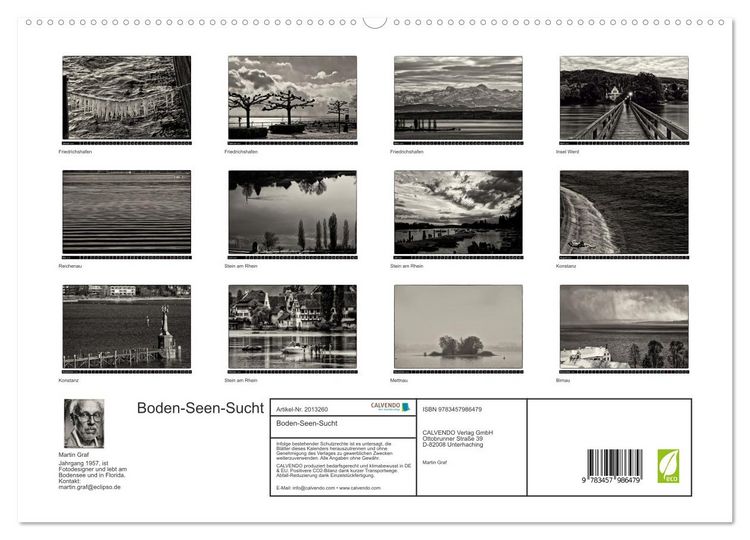 Produktbild: Boden-Seen-Sucht (hochwertiger Premium Wandkalender 2026 DIN A2 quer), Kunstdruck in Hochglanz