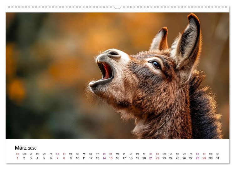 Produktbild: Esel - neugierige Typen (Wandkalender 2026 DIN A2 quer), CALVENDO Monatskalender