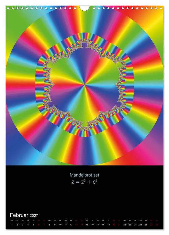 Produktbild: Psychedelische Fraktalbilder inkl. Formel (Wandkalender 2027 DIN A3 hoch), CALVENDO Monatskalender