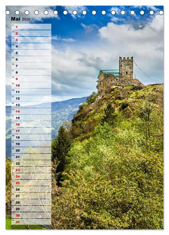 Produktbild: S&uuml;d-Tirol Terminplaner (Tischkalender 2026 DIN A5 hoch), CALVENDO Monatskalender