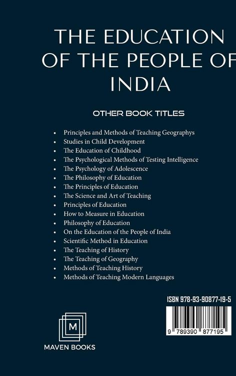 Produktbild: The Education Of The People Of India