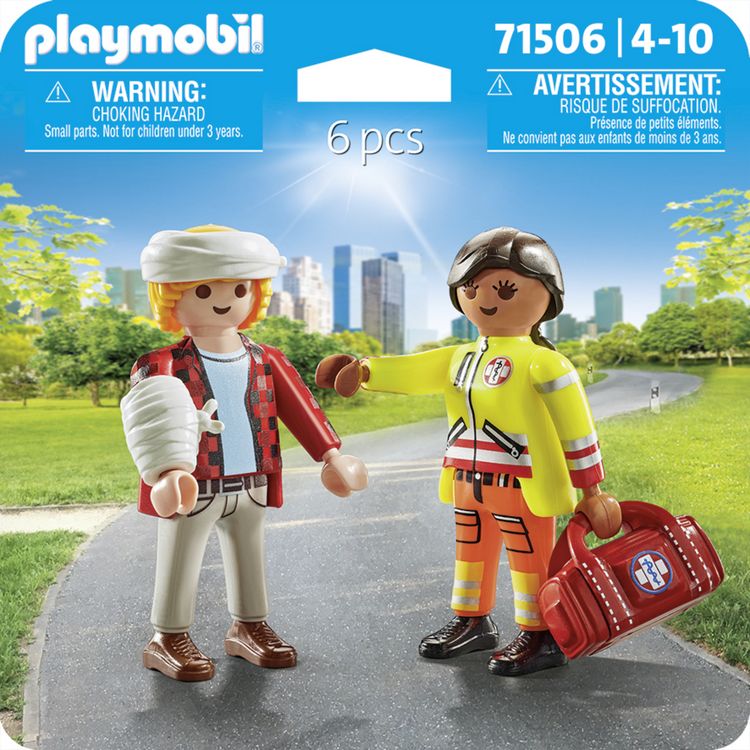 Produktbild: playmobil DuoPack Sanit&auml;terin mit Patient