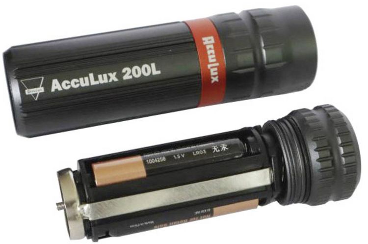 Produktbild: AccuLux 200L LED Taschenlampe batteriebetrieben 200lm 124g