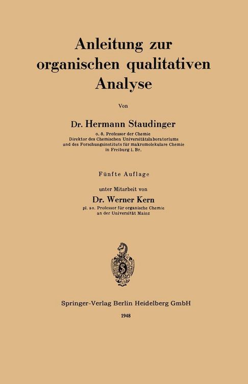 Produktbild: Anleitung zur organischen qualitativen Analyse